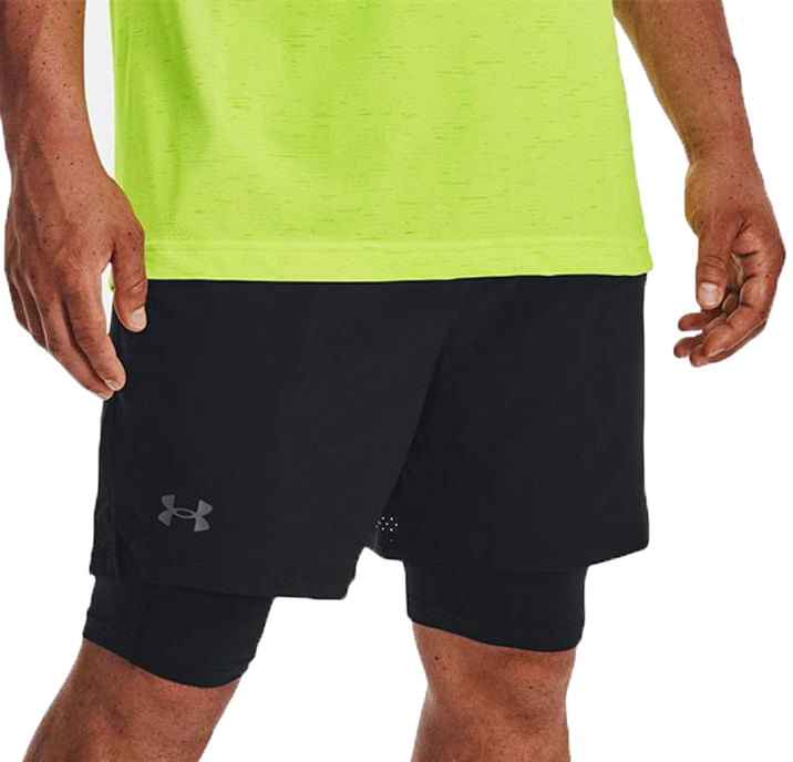 Kratke hlače s unutarnjim umetkom Under Armour Under Armour Vanish Woven 2In1 Short Schwarz F002